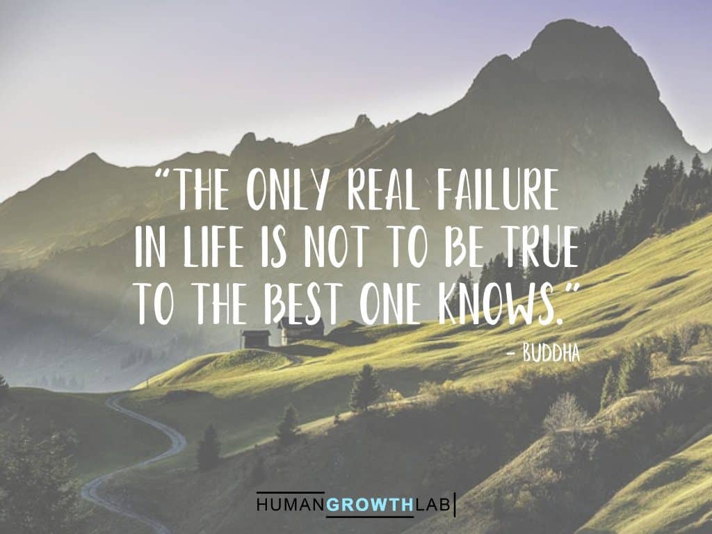 Buddha quote on failure - “The only real failure
in life is not to be true
to the best one knows.”
